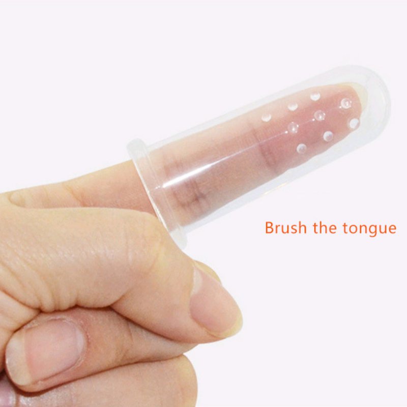 Baby Tandenborstel Zuigeling Zachte Siliconen Vinger Tandenborstel Bijtring Cleaning Gum Massager Brush