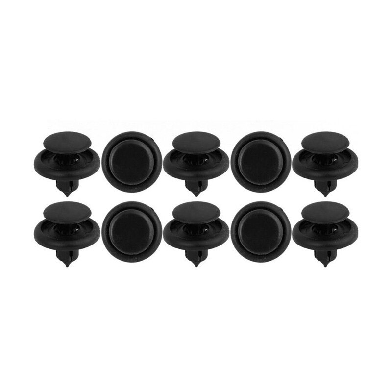 7mm Dia Hole Plastic Rivets Fasteners Black Exterior Styling Vehicle