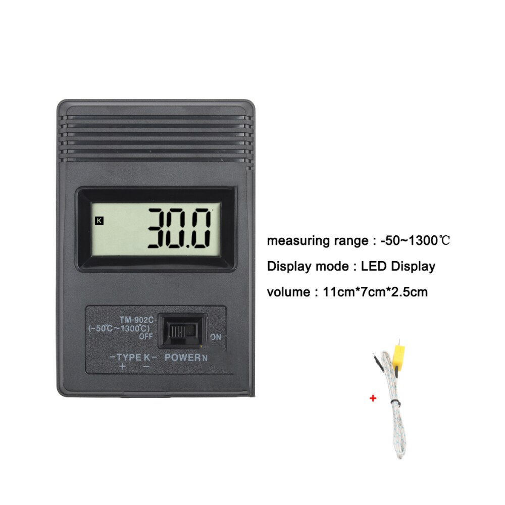 LED Digital Temperature Meter TM902C Household Temperature Controller fit for -50 to 1300 ℃