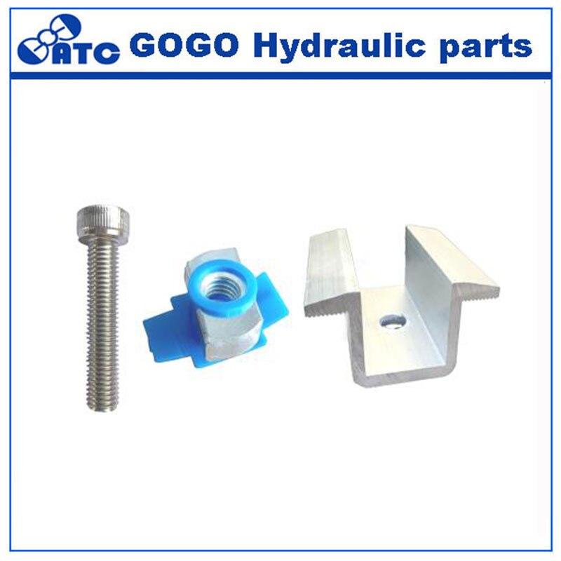 Aluminum PV system Solar Panel Mounting brackets accessories Adjustable solar end clamp solar Mid Clamp