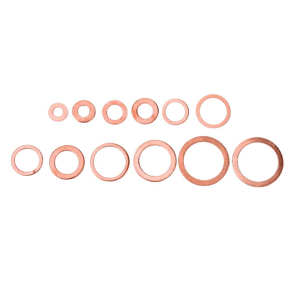 Solid Copper Washer Flat Ring Gasket Sump Plug Oil Seal Fittings Plastic Washers Set Gasket Ring Kit 280/150pcs