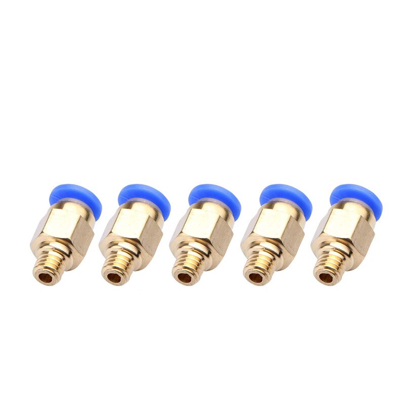 10pcs/lot PC4-M10 Pneumatic Connectors For 3D Printers Parts bowden Quick Jointer coupler 1.75/3mm Pipe PC4M6 fittings PTFE Tube