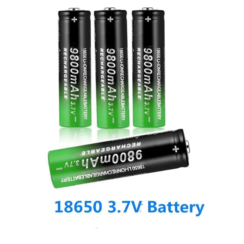 18650 Taschenlampe 3,7 V 9800 mAh wiederaufladbarer Lithium-Ionen-Akku für Taschenlampen-Scheinwerfer