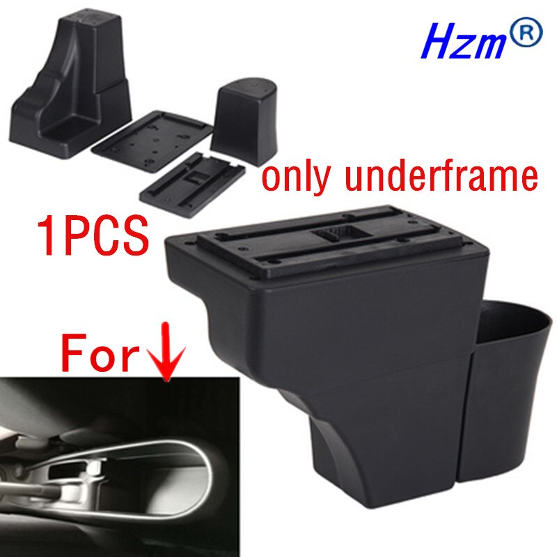 For Nissan Note Armrests central storage box car armrest box modification accessories with USB LED light Easy to install: only underframe