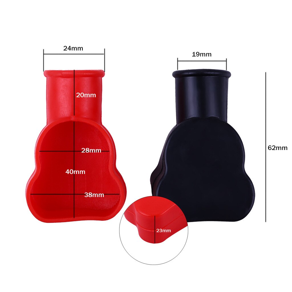 Universal Car Battery Terminal 2 Pc Car Battery Negative Positive Terminal Cover Cap Boat Insulation Protector Free Ship@#M