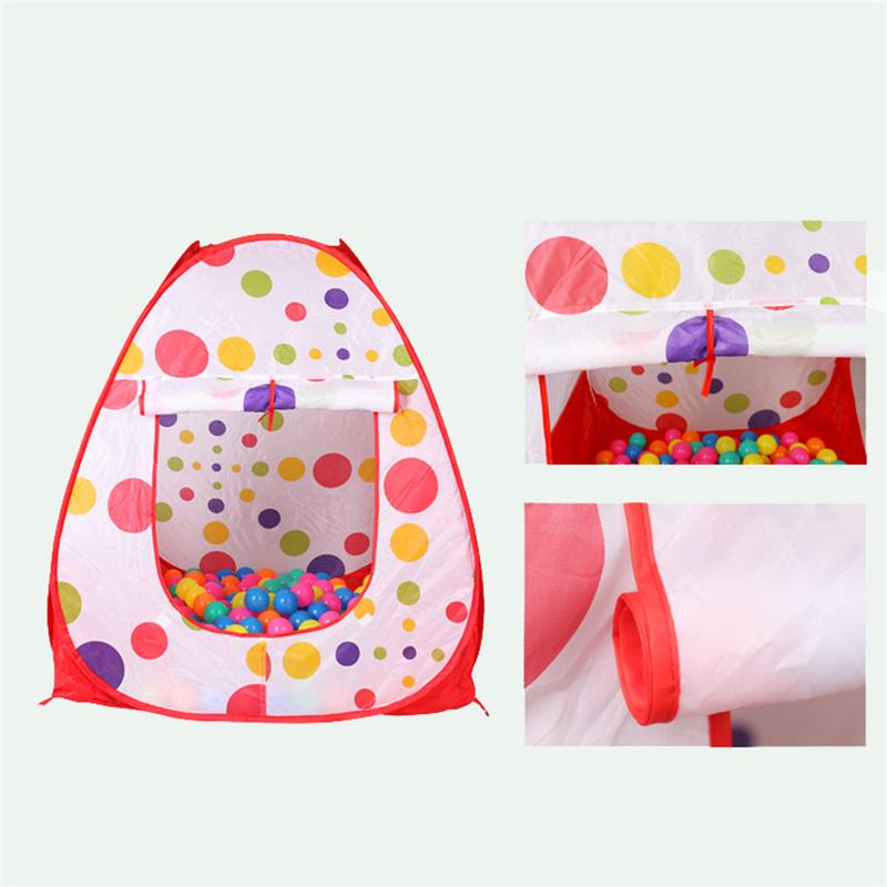 Portable Pool-Tube-Teepee Baby 3pc Large Pop-up Play Tent Foldable Children Play House Crawling Tunnel Ocean Ball Playing Tents