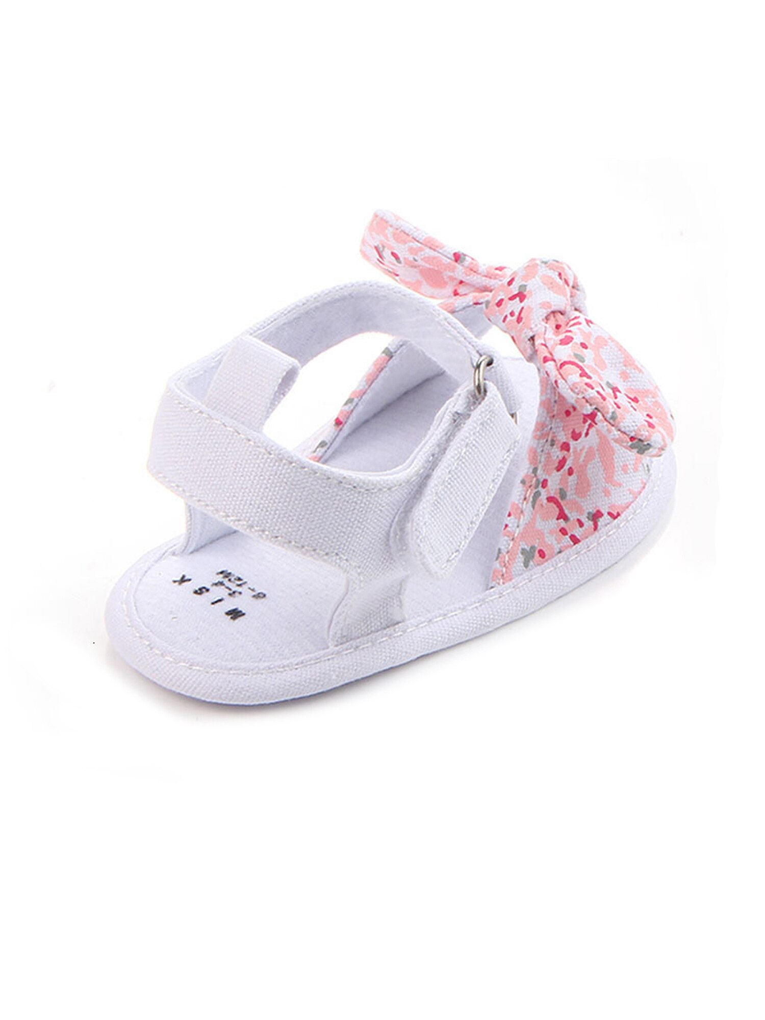 Sommar baby flickor skor rosett knut sandaler mjuk sula halkfri småbarn utomhus första walker skor nyfödd lägenheter 3-11m