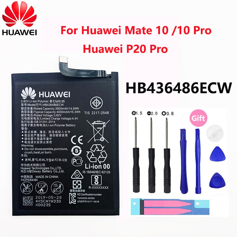 Originale Huawei P9 P10 P20 Honor 8 9 Lite 10 9i 5C Godere di Nova Compagno di 2 2i 3i 5A 5X 6S 7A 7X G7 Y7 G8 G10 Plus Pro SE Batteria Del Telefono: HB436486ECW