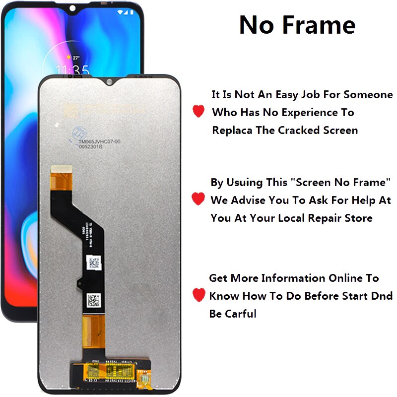 original for Motorola Moto E7 Plus lcd with Frame display touch screen digitizer Assembly for Moto E7Plus lcd XT2081-1