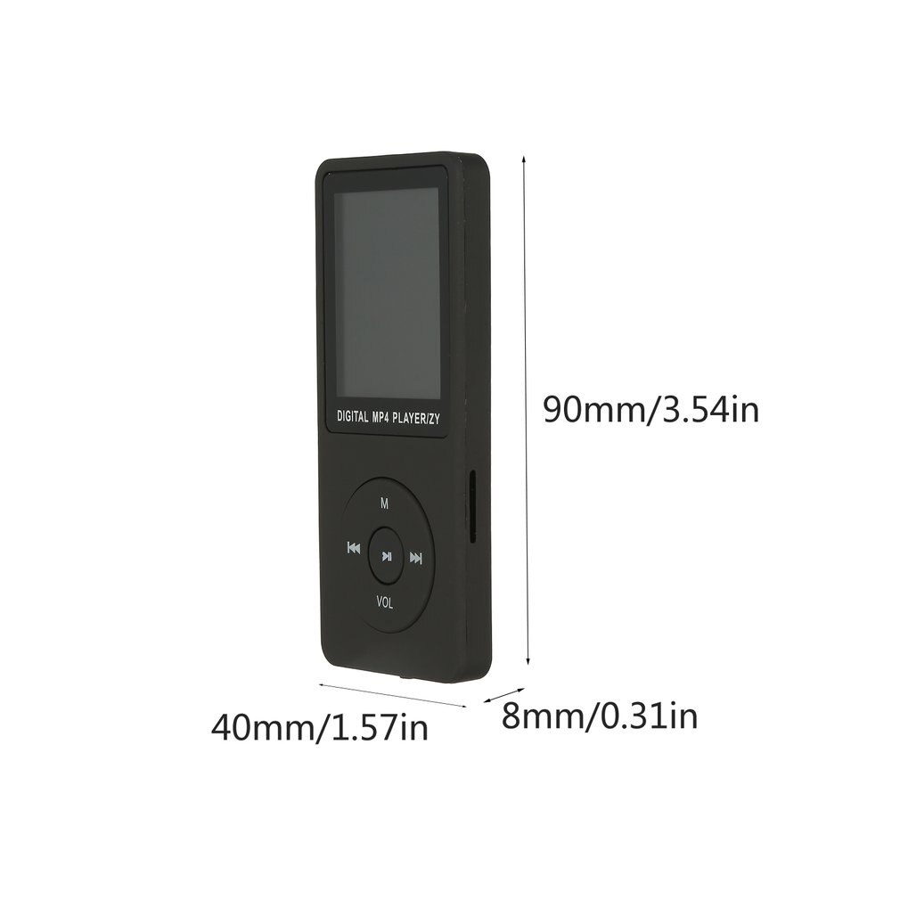 Reproductor de música MP3/MP4 portátil sin pérdidas, con bluetooth, grabadora FM, compatible con tarjeta de memoria de 32G, teclas táctiles de 1,8 pulgadas