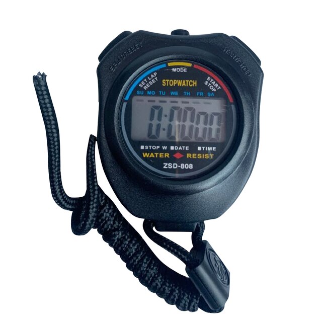 Waterproof Stopwatch Digital Handheld LCD Timer Chronograph Sports Counter With Strap For Swimming Running Football Training 636b40a598ccaab0f2ebf5e8
