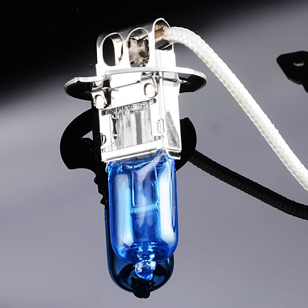 Sinovcle  h3 halogenlampa 12v 100w xenon mörkblå 2200lm 5000k strålkastare lampa kvartsglas billjus supervit