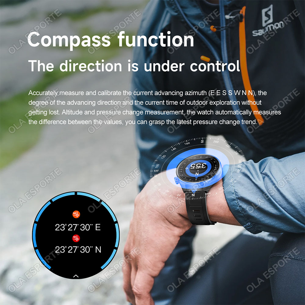 G5 plus sprytny zegarek mężczyźni zegarek 5 zawodowiec 99% stosunek AMOLED ekran kompas BT połączenie GPS trajektoria serce wskaźnik kompas Smartwatch Człowiek Nowy