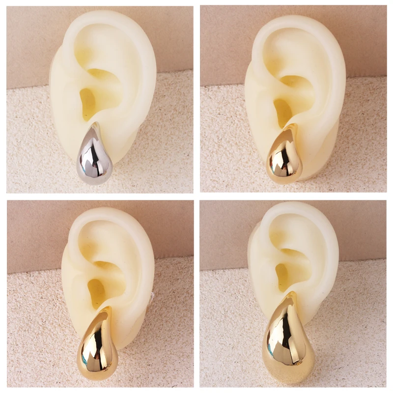 Pendientes de aro gruesos de gran tamaño para mujer y niña, de Plata de Ley 925 chapada en oro, 12/14/18mm, joyería de lujo