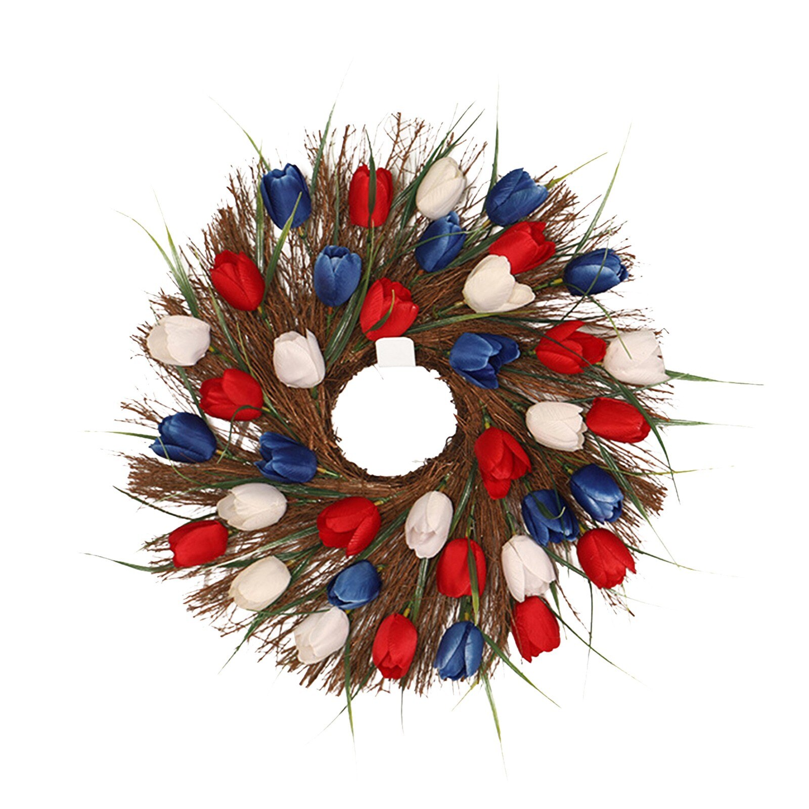 Artificial Tulip Front Door flower Wreath Pumpkin Berry Maple Leaves Party Wedding Hanging Decor flower Wreath Hanging Decor