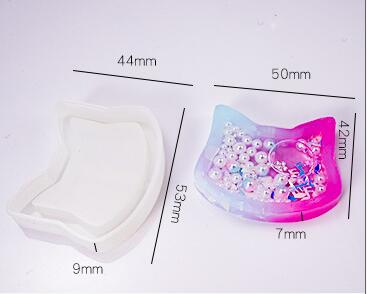 Silikonform für treibsand-shake-eiscreme-anhänger, tropfende eis am stiel-harzform, sternenbär-schlüsselanhängerform, kawaii-bastelbedarf, uv-harz-zubehör: Katze