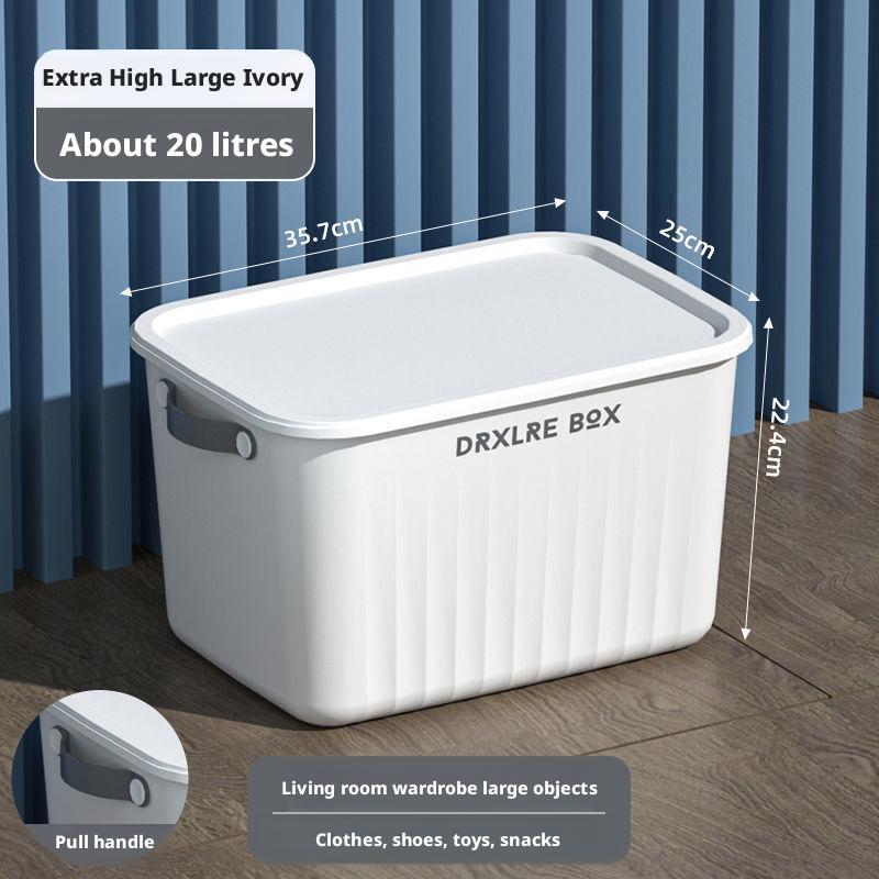 Oppbevaringsboks for leker med lokk, skrivebordsplast, snacks, kosmetikk, arrangørkurv, sovesal, garderobe, diverse bukser, klær, oppbevaringsboks: Multi