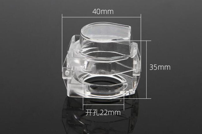 22mm Dia Push Button Switch Transparent Dust Cover Guard Protective Covering Dustproof Protection: Red