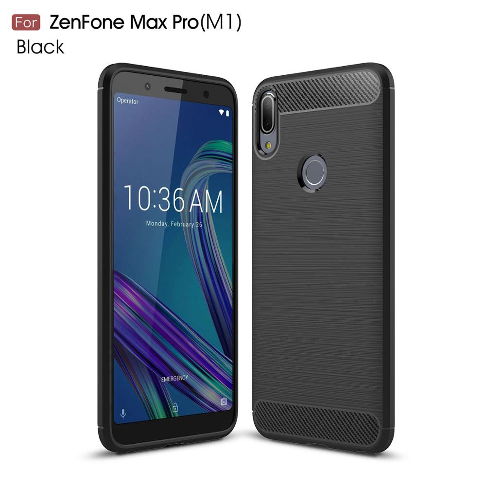 Für Asus Zenfone Max Pro m1 ZB602KL Fall ZB601KL Carbon Telefon Fall Abdeckung Weiche Silicon Bumper Fall für Asus ZenFone 4 Max ZC520KL: M1 ZB601KL / Black