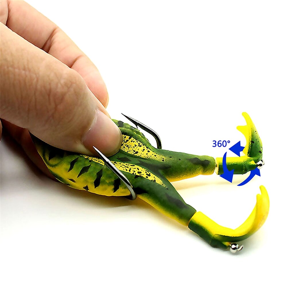Doppel Propeller Frosch Weichen Köder Shad Weiche Locken Jigging Fischerei Locken Köder Prop Topwater Wels Silikon Künstliche Wobbler 9cm