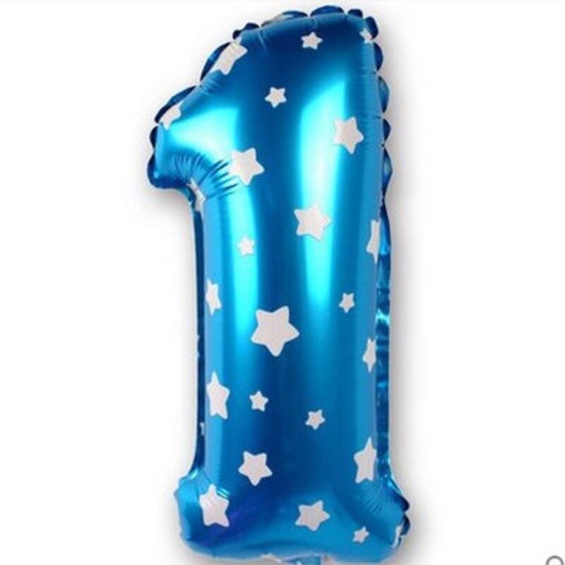 32 Inch Big Foil Birthday Balloons Air Helium Number Balloon Figures Happy Birthday Party Decorations Kid Baloons Birthday: Numner 1