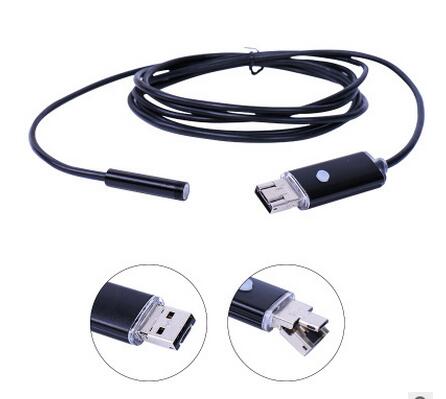 Built In 6LED Mini 2-IN-1 Endoscope Professionally To Help You See What You Cannot See And Touch: 2m