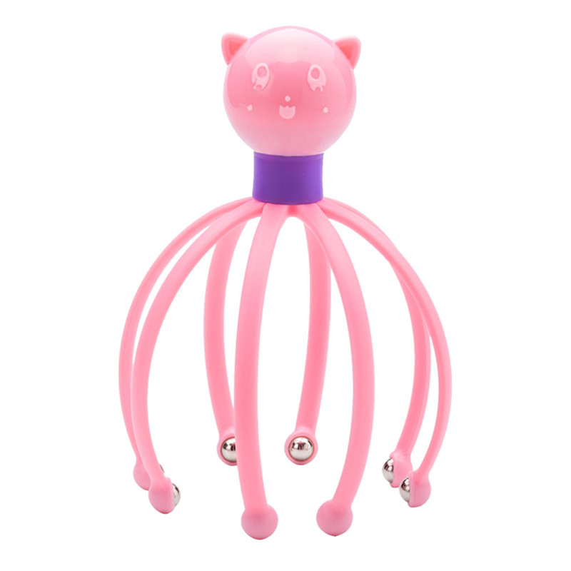 Masseur de tête de poulpe, Relaxation du cuir chevelu, soulagement du corps, élimination de la Tension musculaire, fatigue, Instrument de massage de tête en métal: 03