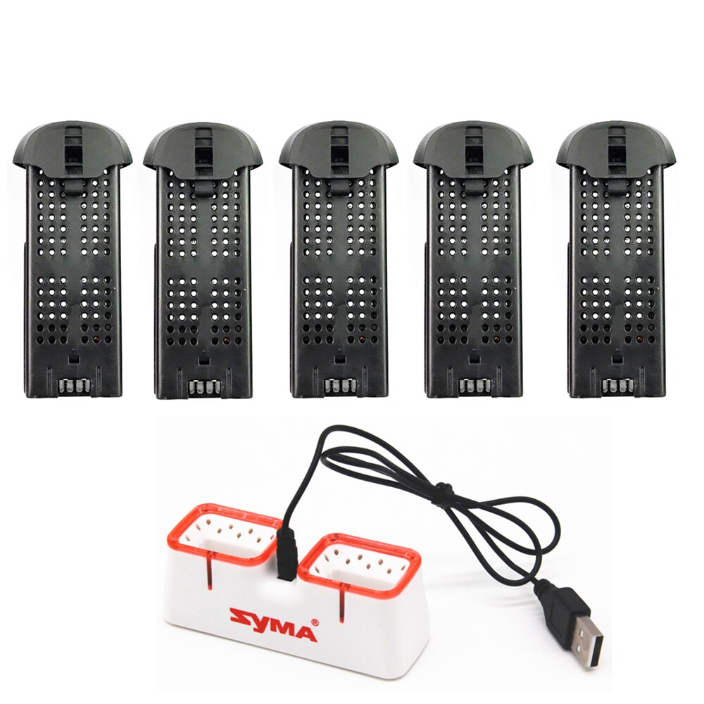 Syma-batería Lipo X22 / X22w Original para Dron, batería de 3,7 V y 400mAh con cargador, recambios de cargador, accesorios para cuadrirrotor RC, batería de 3,7 V y 400mAh