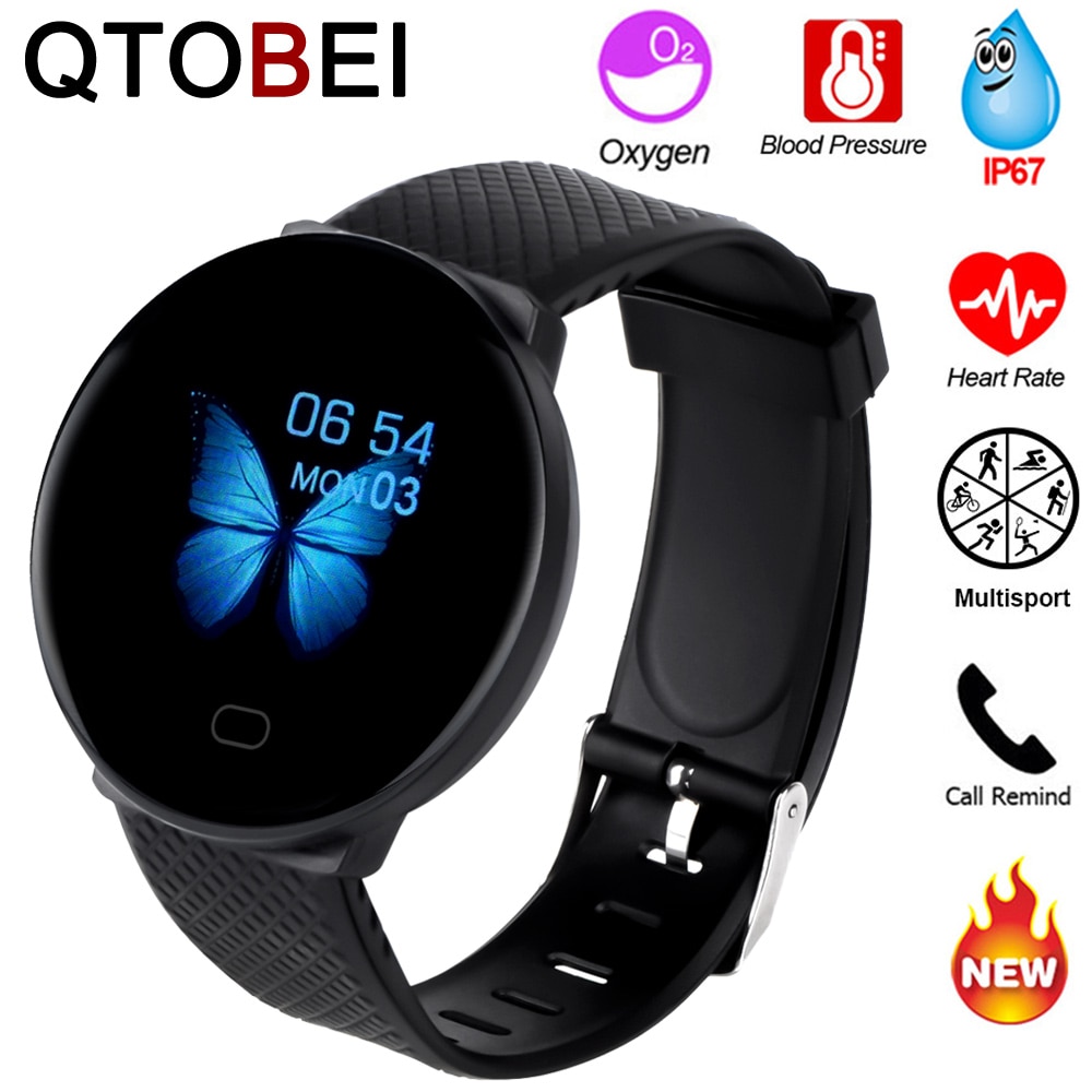 Pulseira de fitness mulheres homens ip67 à prova dip67 água 1.3 screen tela eletrônica fitness rastreador saúde coração relógio banda inteligente para android ios