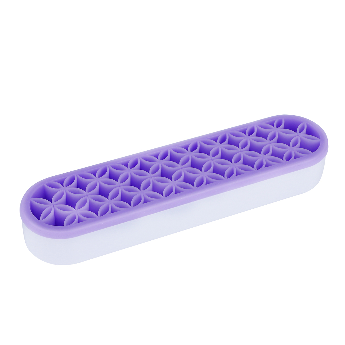 Silicon Nail Brush Makeup Brush Display Stand Rack Storage Case Brush Drying Shelf Brush Holder Make UP Holder Organizer: PURPLE