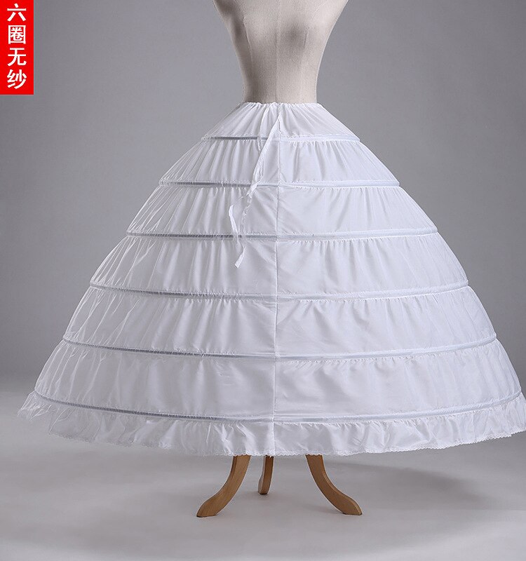 Women Ball Gown Petticoats With Slips 6 Hoop For Quinceanera Dresses White Black Full length 1950s Crinoline Underskirt