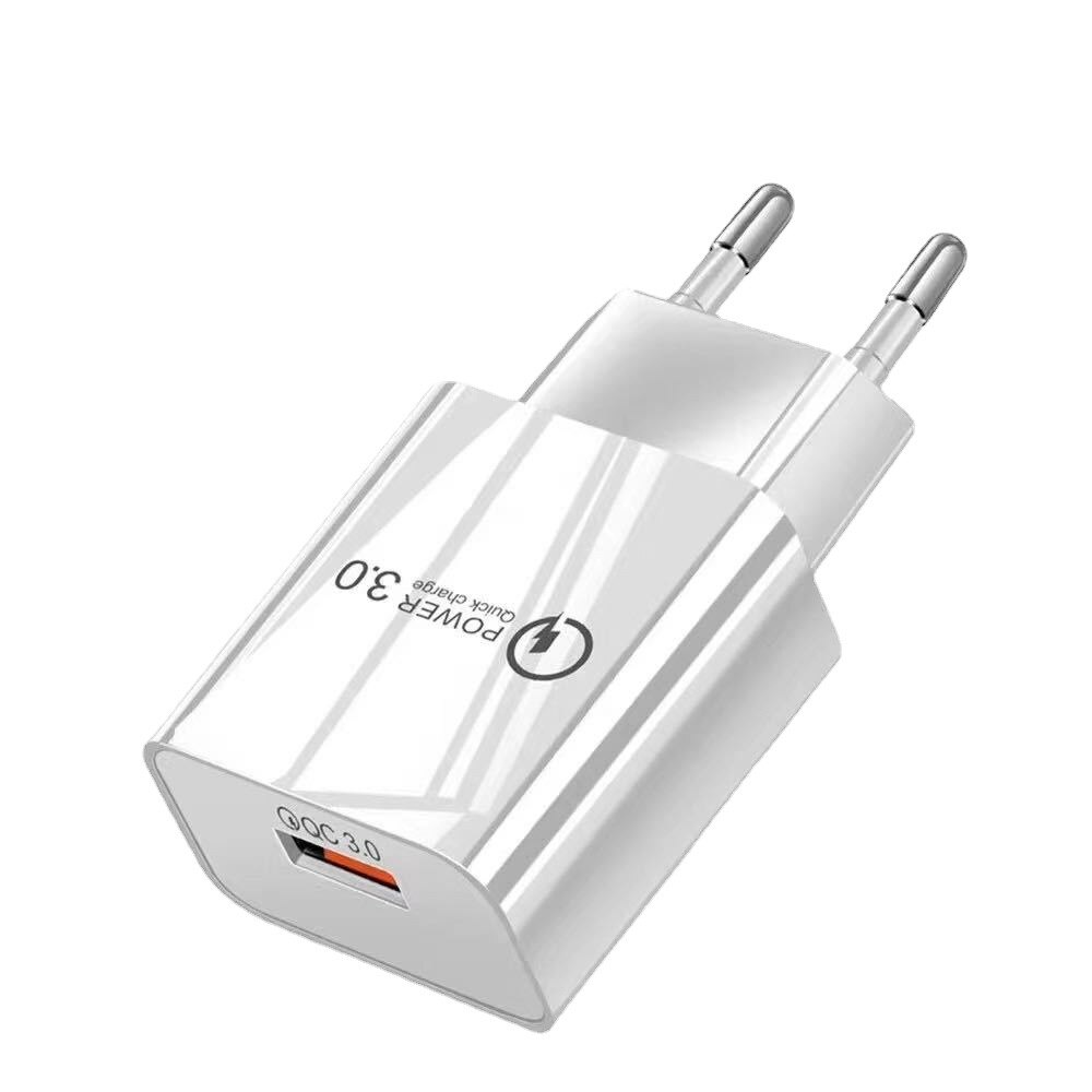 Qc3.0 ladegeräte, 5 v , 3a schnellladeanschlüsse, 18w europäische schnellladeladegeräte, 3.0 schnelllade-netzadapter: Schwarz / Eu