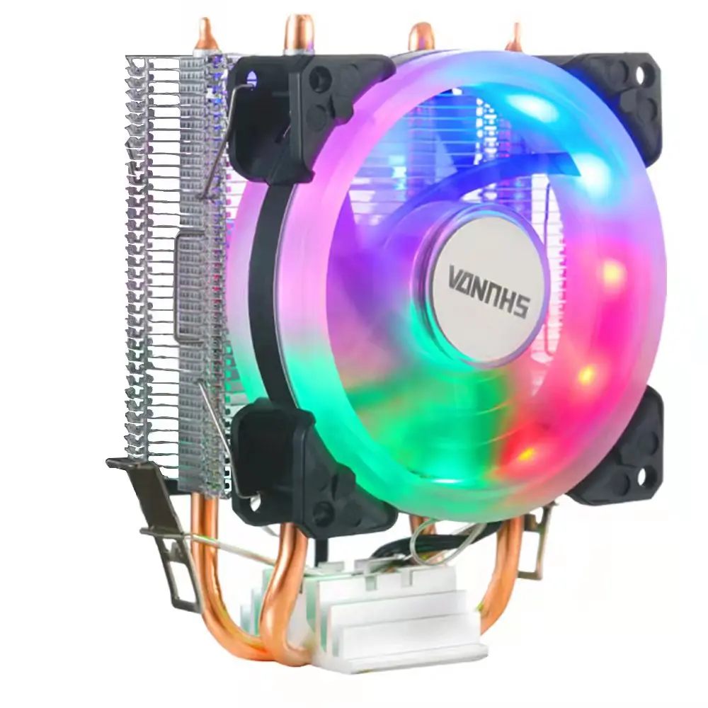 Air Cooler x99 3 pin 90mm RGB Cooling CPU Fan IWONGOU 2 Heatpipes x79 Processor Cooler for Intel Lga2011 1200 1700 AMD Radiator: Blue / Blue