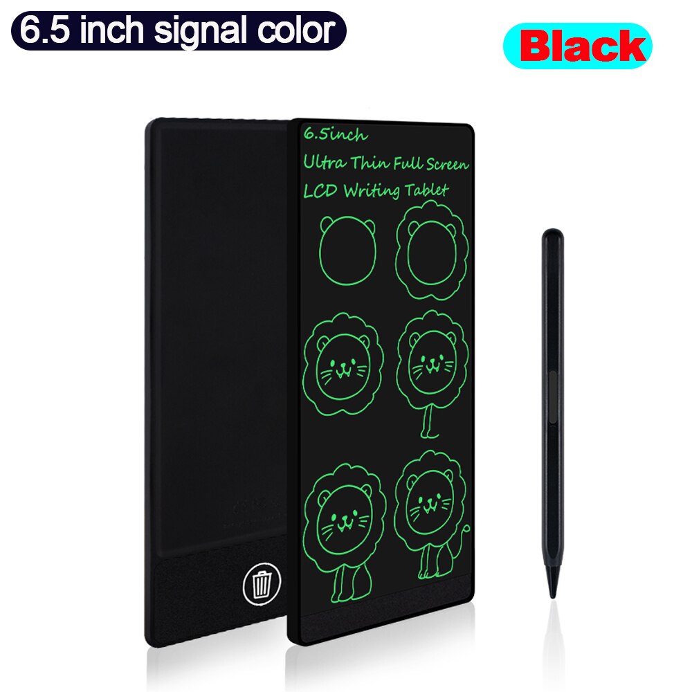 11.5/9.5Inch Ultrathin Drawing Board Full LCD Screen Writing Tablet Digital Graphic Electronic Handwriting Pad for Work and Home: 6.5 Signal Black