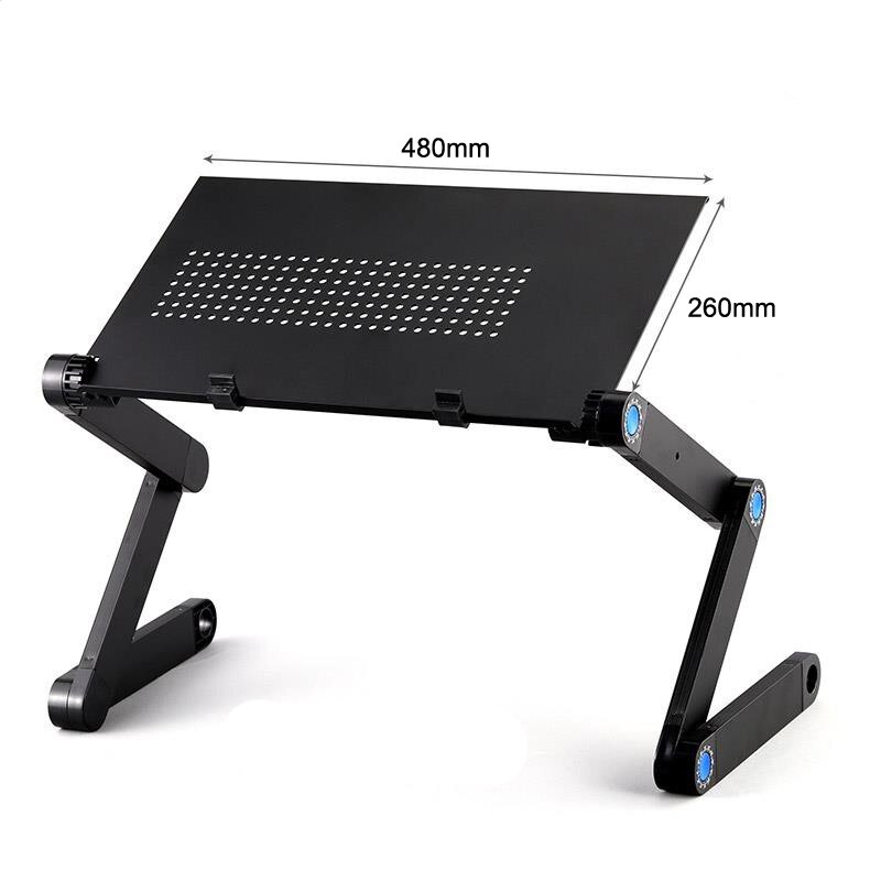 Aluminium laptop opvouwbare computerstandaard voor bed, multifunctioneel, draagbaar en ergonomisch laptopbureau gq