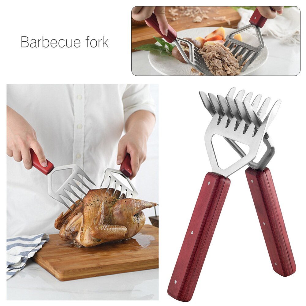 2PCS BBQ Accessories Meat Shredder Strong Pulled Pork Puller BBQ Fork Bear Claw Fruit Vegetable Slicer Cutters Cooking Tools