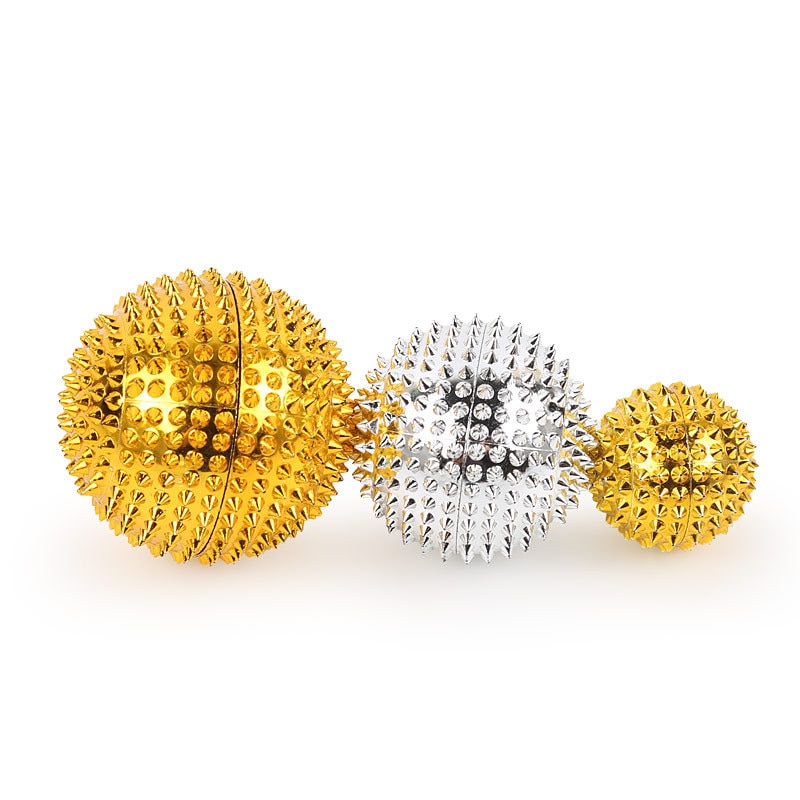 2PCS/Pair Hand Magnetic Therapy Spiky Hand Massage Ball Pressure Relief Trigger Point Pocket Massager Health Care