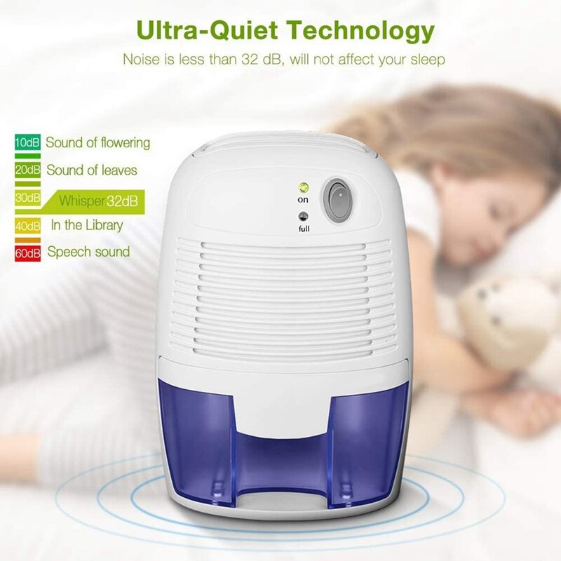 Mini Dehumidifier USB Portable Air Dryer Electric Cooling with 500ML Water Tank for Home Bedroom Kitchen Office Car