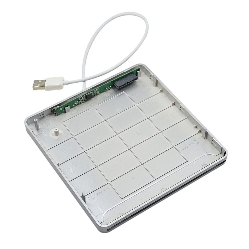 External USB 2.0 Enclosure Case for Macbook Air Pro Slot in 9.5mm 12.7mm SATA Superdrive Optical Drive Optibay Caddy