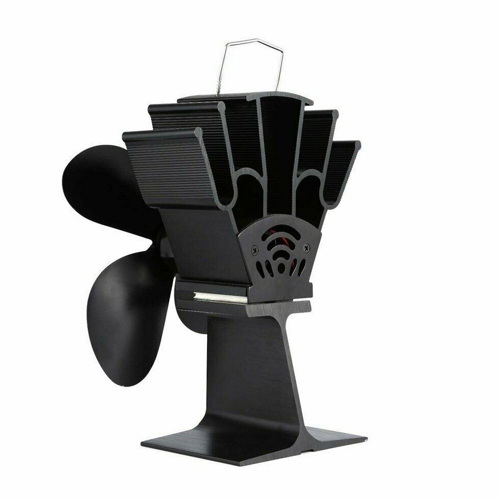 Ecofan-ventilador para hogar de 4 aspas, estufa de calor con ventilador, registro de quemador de madera, silencioso, para el hogar, distribución eficiente del calor: Default Title