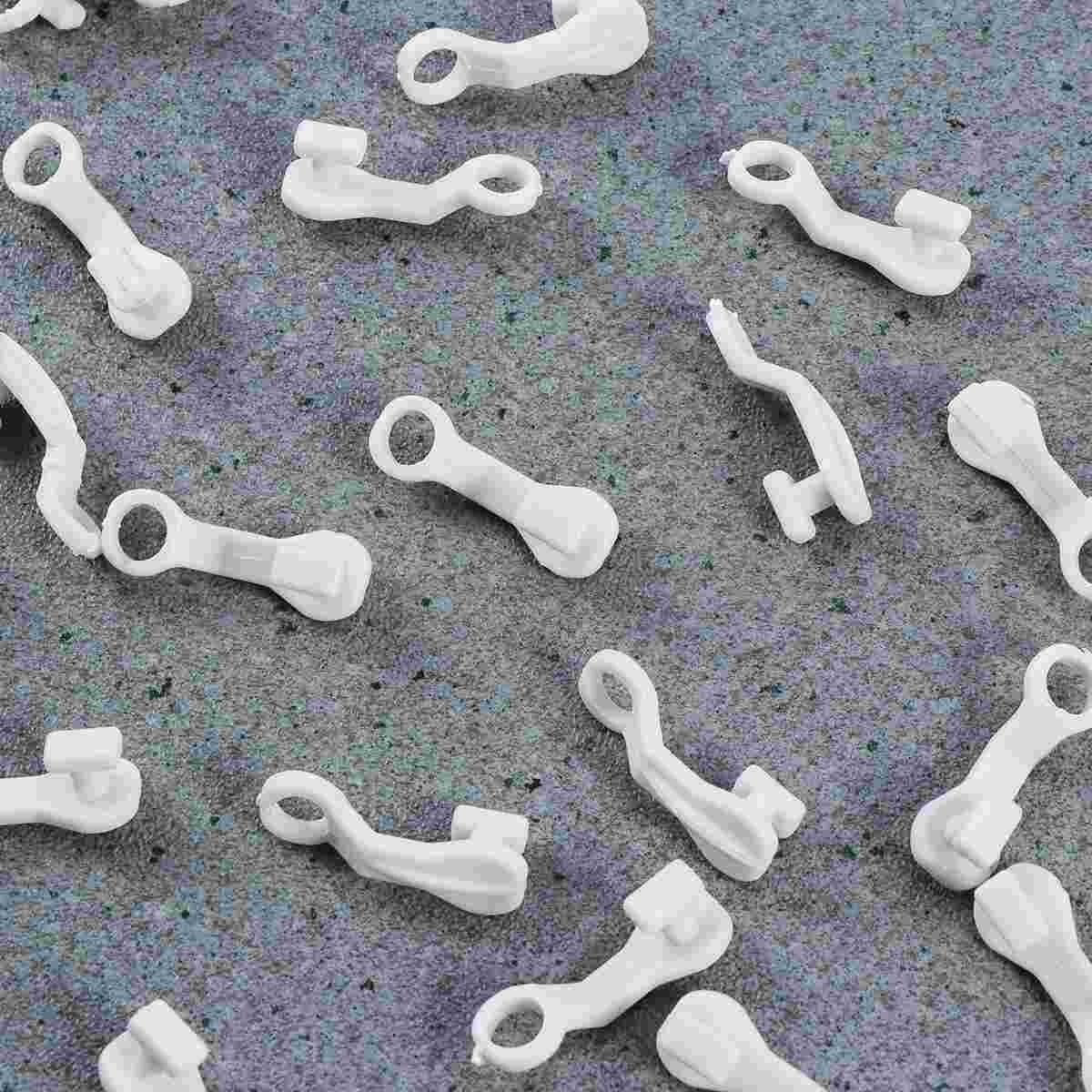 50Pcs Shape Rod Slides Plastic Curtain Rail Track Gliders Hook for Window Door Shower Curtains