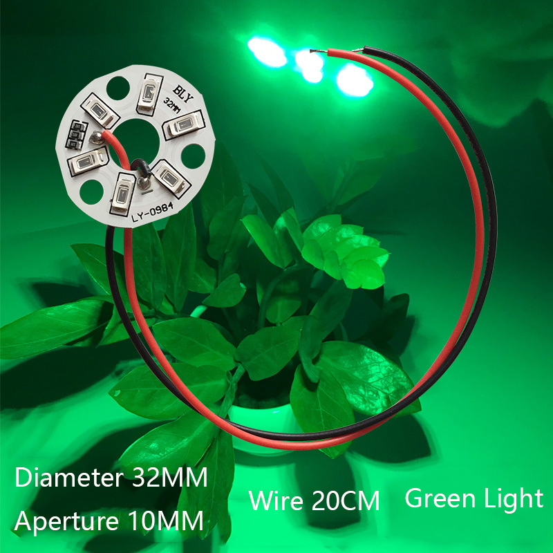 Chip de luces LED de colores, placa de bombilla de transformación redonda, fuente de luz, diámetro de 32MM, verde, azul, rojo, Morado, blanco, 5/10 piezas, 3W: Naranja / 40 W