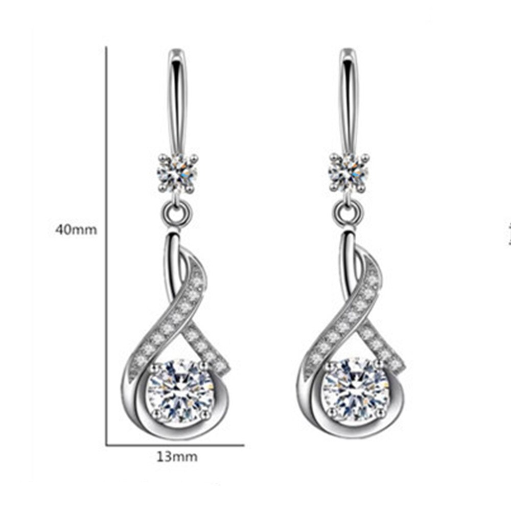 Nehzy S925 Stempel Zilver Vrouw Mode Sieraden Crystal Zircon Hollow Water Haak Type Lange Kwast Oorbellen