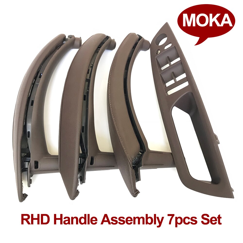 RHD Right Hand Driver Interior Door Armrest Leather Pull Handle Full Set For BMW X5 X6 E70 E71 E72 2007