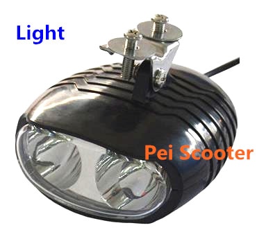 Motorcykel scooter framljus med horn hl -119