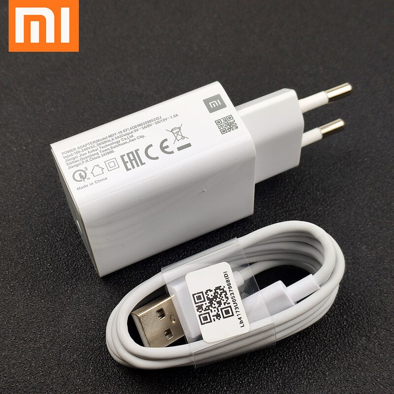 Oryginalna ładowarka xiaomi redmi Uwaga 9 S qc 3.0 szybkie szybkie ładowanie usb ue adapter dla mi 9 se cc9 mieszać 2s 3 max redmi uwaga 7 8 9 zawodowiec: nowy EU ładowarka zestaw