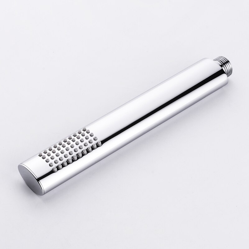 Bathroom Chrome Round Handheld Shower Head with Brass Bracket Holder and PVC Hose Shower Set