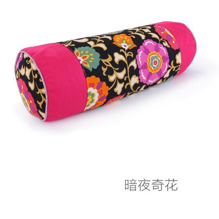 Almohada Cervical de concha de trigo sarraceno, cojín redondo de satén de caramelo para cuello, ortopédico, chaqueta lavable de tracción para fisioterapia de la columna vertebral: Section A