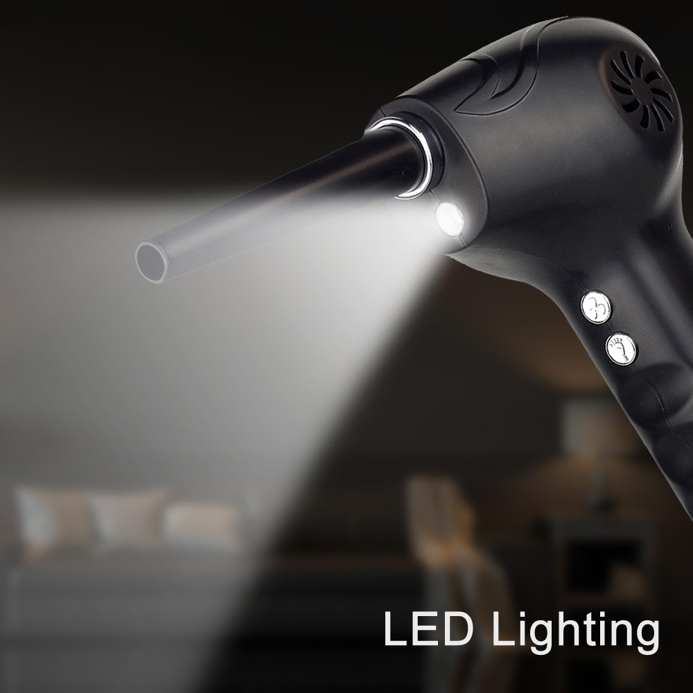 Cordless Air Duster for Computer Cleaning Rechargeable Electric Compressed Air Blower Keyboard Cleaning Duster Cleaner