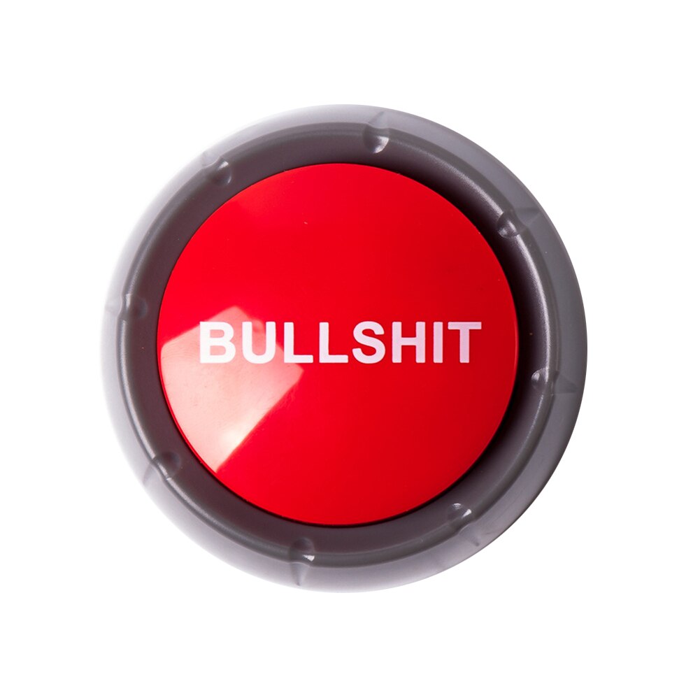 1Pc Funny Electronic Bullshit Loudspeaker Button Music Box Toy Party Supply Bullshit with Light&Sound Durable Loudspeaker Button